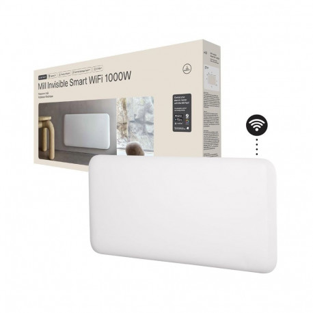 Mill paneelradiaator PA1000WIFI4 nutikas wifi 1000W sobib ruumidele kuni 12-16m2 IPX4, valge