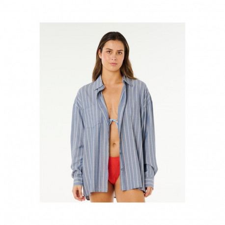 RIP CURL naiste särk Beach Days Pinstripe XS, sinine