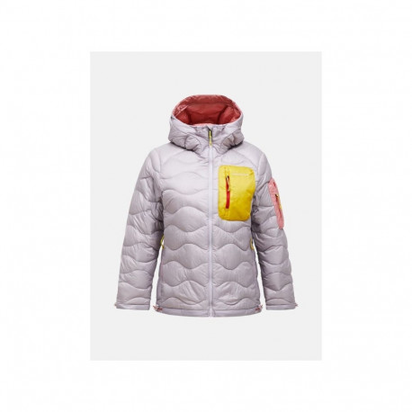 Kurtka damska puchowa PEAK PERFORMANCE W Helium Utility Down Hood Jacket kolor szary - L