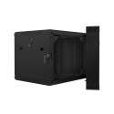 RACK CABINET 19" DOUBLE-SECTION WALL-MOUNT 9U/600X600 (FLAT PACK) BLACK LANBERG