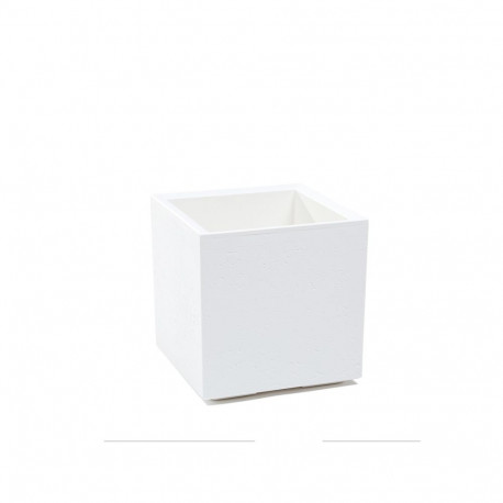 Plastist lillepott KARO 30x30x30cm kreemjas