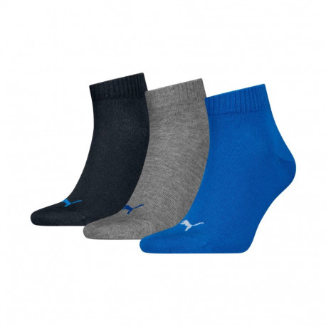 Skarpety Puma Quarter Plain 3pak granatowe, szare, niebieskie 938589 08 35-38
