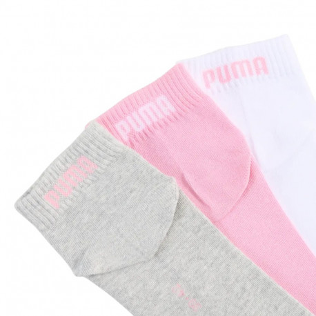 Skarpety Puma Quarter Plain 3pak różowe, białe, szare 938589 11 35-38