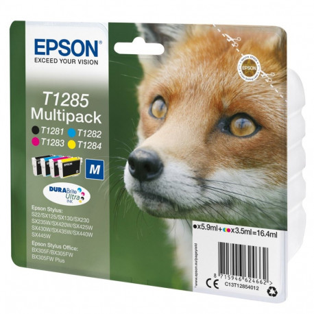 Epson Fox tindikomplekt T1285 DURABrite Ultra multipakk 4-värviline