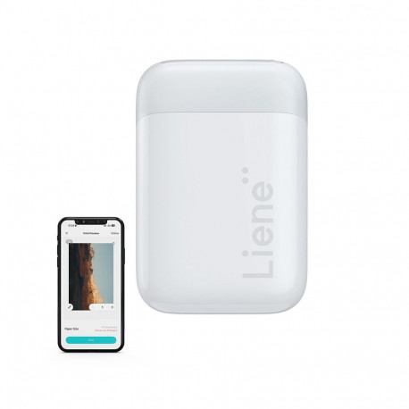 Printer - Liene Pearl 2x3" Portable Photo Printer (Bluetooth, 30 prints per charge, White)