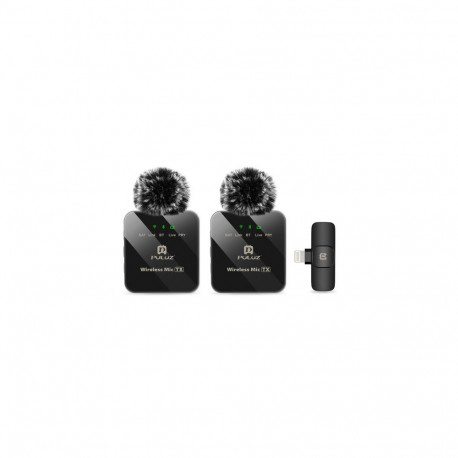 Microphone - Wireless Lavalier Dual Mic 10m Range 300mAh Battery 8-Pin Receiver