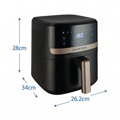 Air Fryer - Russell Hobbs SatisFry 4.3L, 9 Functions, 40-200°C, Black