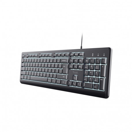 Keyboard - Trust Primo USB QWERTY Keyboard 104 Keys Adjustable Backlight Black