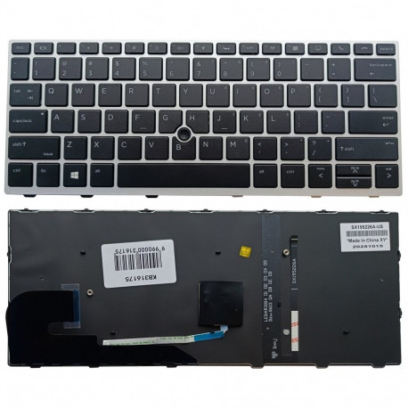 Keyboard - HP Elitebook 730 735 830 G5/G6 Replacement Backlit Trackpoint Black Silver