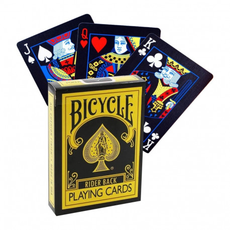 Playing Cards - Bicycle Rider Back Reverse 52 Cards Black and Yellow