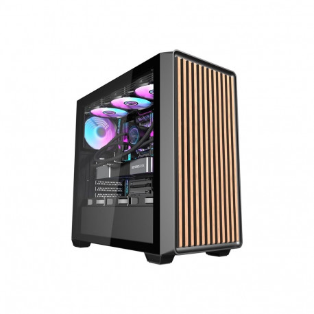 Computer Case - darkFlash DS900WD Midi Tower, 4 ARGB Fans, Tempered Glass, Black