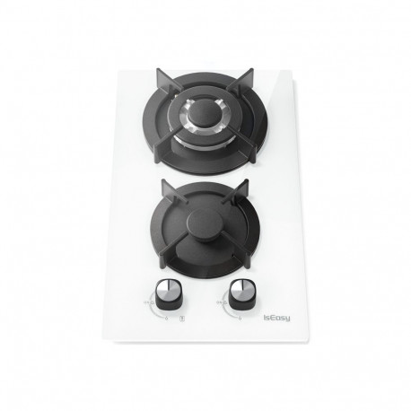 Home & Kitchen Appliance - IsEasy MGBG-312A 3300W Gas Hob 2 Burners White