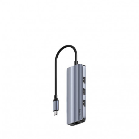USB Hub - Cudy UH606 6-Port USB 3.2 Gen 1 Hub with HDMI & Ethernet Grey/Silver