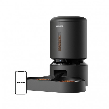 Pet Supplies - Petlibro Granary Food Dispenser (5L, camera, double bowl) Black