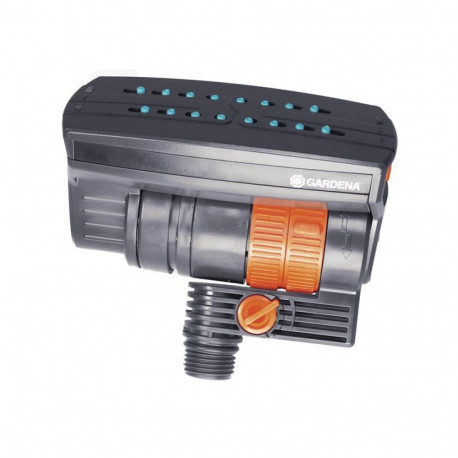Irrigation Equipment - Gardena Square Sprinkler Head 13050-20 Durable Plastic Black/Orange