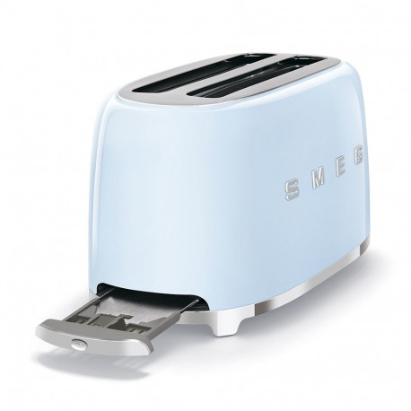 Toaster - SMEG TSF02PBEU 2x4 Slots 6 Browning Levels Defrost Function Pastel Blue