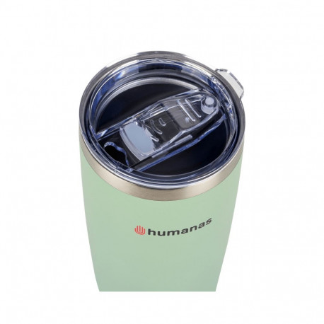 Thermal Mug - Humanas Fluo 600 ml Stainless Steel, Double Wall, Leak-Proof - Green