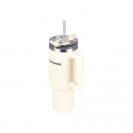 Thermal Mug - Humanas Viva 1200 ml Stainless Steel Double-Wall Beige