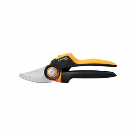 Garden Tool - Fiskars PowerGear Bypass Pruner M P921, enhanced cutting power, black orange