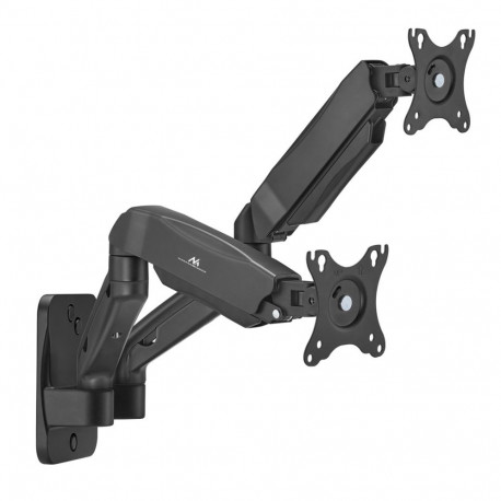 Monitor Mount - Maclean MC-988 Dual Monitor Wall Mount 17-32" 9kg Max Steel Black
