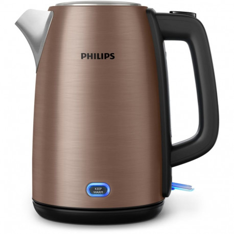 Electric Kettle - Philips Viva Collection HD9355/92 1.7L 2060W Black, Copper