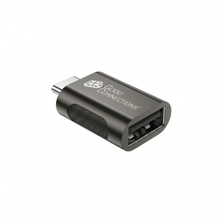 "Adapter USB 3.2 Gen.1 / USB 3.0 Stecker C™ an USB-A Buchse, verzinktes Metallgehäuse, anthrazit, 3e