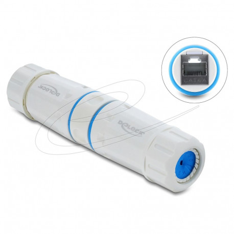 "Kabelverbinder RJ45 Buchse zu RJ45 Buchse Cat.6A mit M23.5 x 1,5 mm Gewinde IP68 staub- und wasserd