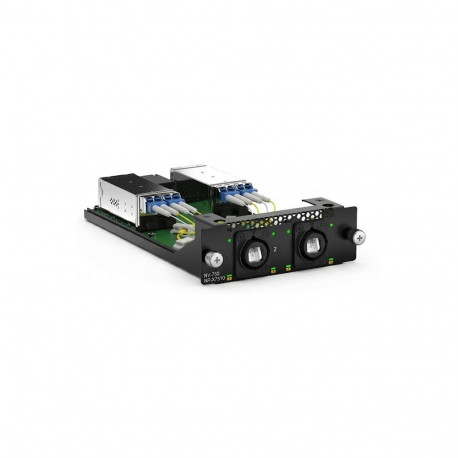 "Interface card for M4350-16M4V with 2x Neutrik opticalCON QUAD connectors for 4x MMF transceivers"