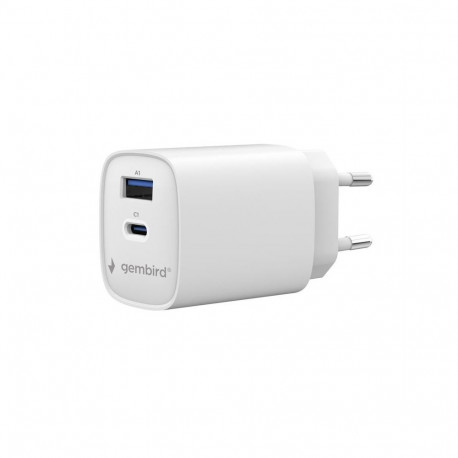 Universaalne laadija 1xUSB-C/A QC 3.0 PD 45W, valge