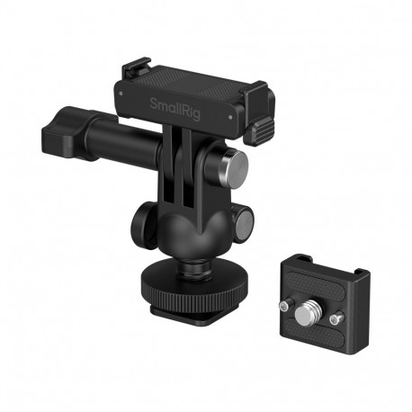 SmallRig 6396 QR Adapter Support with Cold Shoe Mount and Ball Head for DJI Osmo Action 6 / Nano