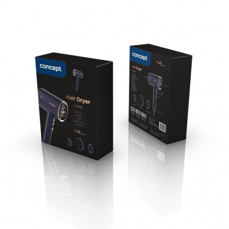 Health & Personal Care - CONCEPT BLDC VV8100 Hair Dryer, 8 Temp Settings, 3 Speed Options, LCD Displ