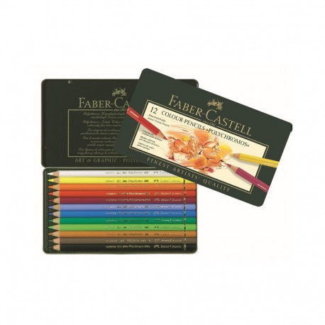 Art Supplies - Faber Castell Polychromos Colored Pencils 12 Pcs