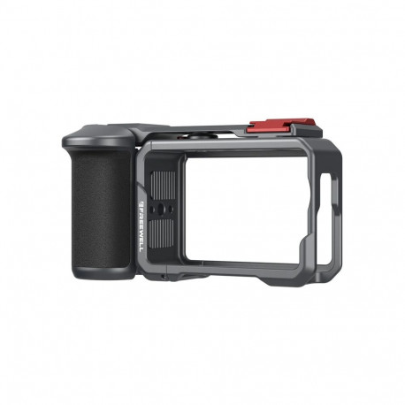 Camera Accessory Cage - Freewell Klatka Osmo Action 6, Durable Aluminum, Quick Battery Access