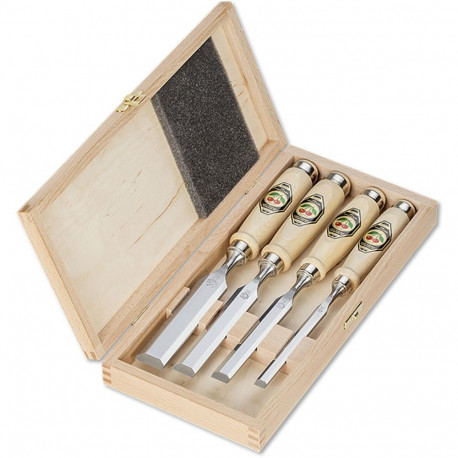 Kirschen Firmer Chisel Set 4pcs 1141 HK in wooden Box  1141000