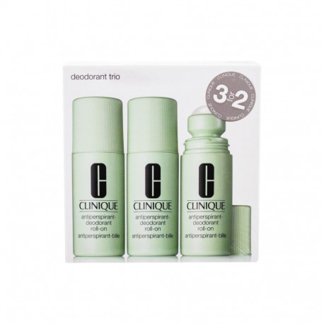 Clinique Deodorant Trio (225ml) (3x 75 ml Antiperspirant-Deodorant Roll-On)