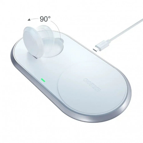 Choetech T317 2-in-1 juhtmevaba laadija | Qi | valge