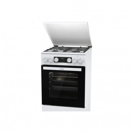 Gorenje pliit GK5C42WF-B gaasiplaadiga elektriahjuga grilliga laius 50cm sügavus 59.4cm 70L, valge