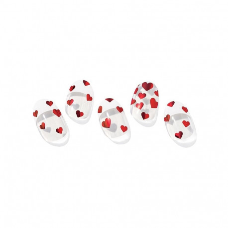 Geellakikleebiste maniküürikomplekt Ohora Semi Cured Gel Nail Strips (N Be My Valentine)