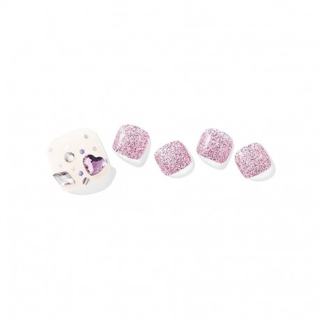 Geellakikleebiste pediküürikomplekt Ohora Semi Cured Gel Pedicure Strips (P Heart Beat)