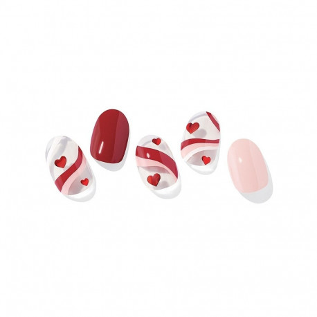 Geellakikleebiste maniküürikomplekt Ohora Semi Cured Gel Nail Strips (N Cupid's Trace)