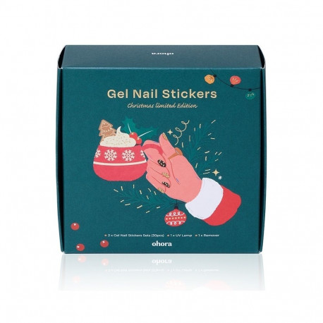 Jõulukomplekt Ohora Semi Cured Gel Nail Strips Christmas Set (Limited Edition)