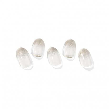 Geellakikleebiste maniküürikomplekt Ohora Semi Cured Gel Nail Strips (N Gold Fog)