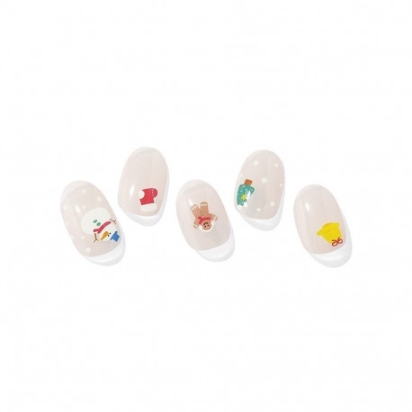 Geellakikleebiste maniküürikomplekt Ohora Semi Cured Gel Nail Strips (N Mini Christmas)