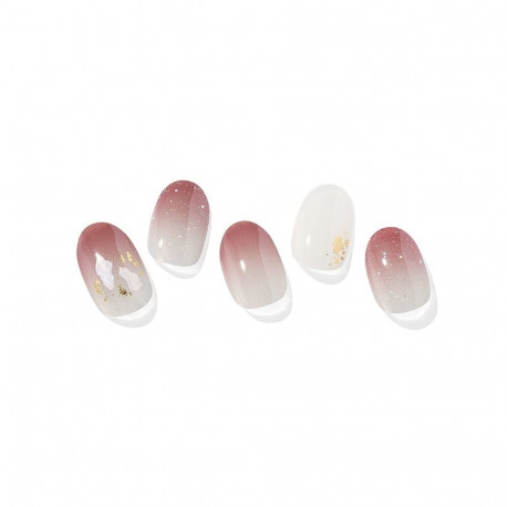 Geellakikleebiste maniküürikomplekt Ohora Semi Cured Gel Nail Strips (N Marsala Mood)