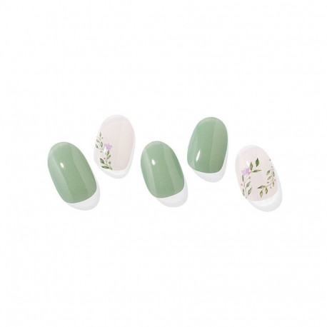 Geellakikleebiste maniküürikomplekt Ohora Semi Cured Gel Nail Strips (N Spring Garden)