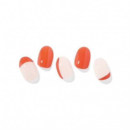 Geellakikleebiste maniküürikomplekt Ohora Semi Cured Gel Nail Strips (N More Orange)