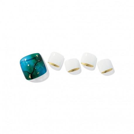 Geellakikleebiste pediküürikomplekt Ohora Semi Cured Gel Pedicure Strips (P Tide Pool)