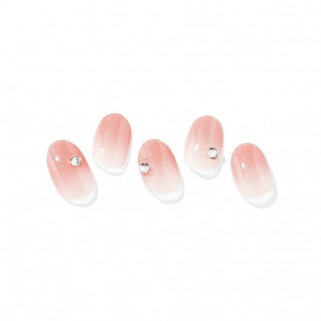 Geellakikleebiste maniküürikomplekt Ohora Semi Cured Gel Nail Strips (N Coral Sunset)