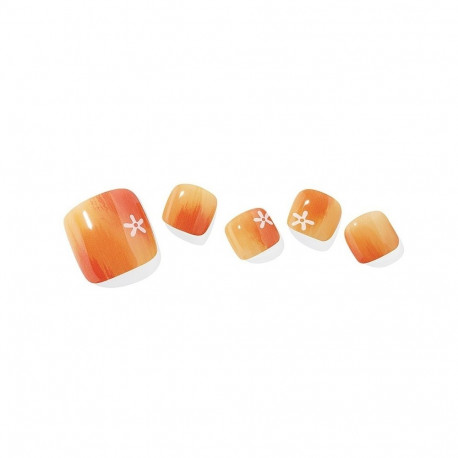 Geellakikleebiste pediküürikomplekt Ohora Semi Cured Gel Pedicure Strips (P Orange Blossom)