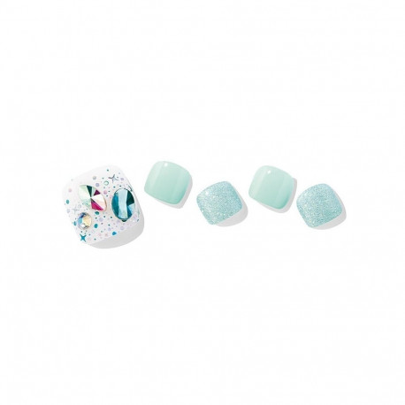Ohora Semi Cured Gel Pedicure Strips With Gemstones (P Azure)